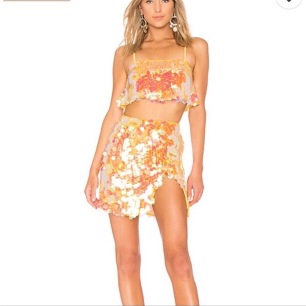 LPA yellow sequin set